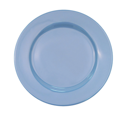 CAC China LV-8-LBU 9" Dia. Light Blue Ceramic Round Las Vegas Plate (2 Dozen Per Case)