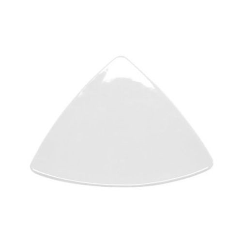 CAC China TRG-9 Super White Porcelain Ceramic Triangular Festiware Plate (2 Dozen Per Case)