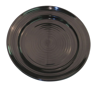 CAC China TG-7-BLK 7.5" Dia. Black Porcelain Round Tango Plate (3 Dozen Per Case)
