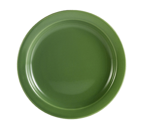 CAC China L-6NR-G 6.5" Dia. Green Ceramic Round Las Vegas Plate (3 Dozen Per Case)