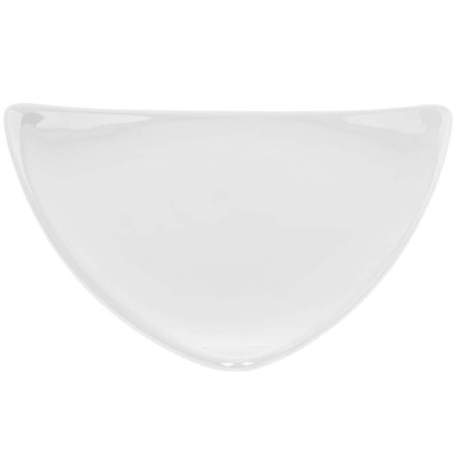 CAC China TRG-23 Super White Porcelain Ceramic Triangular Festiware Plate (1 Dozen)