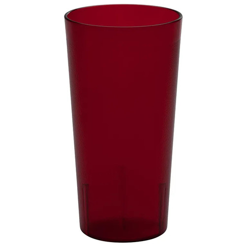 Cambro 2000P2156 22 Oz. SAN Plastic Textured Ruby Red Colorware Tumbler - 24/Case