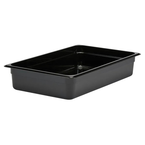 Cambro 14CW110 Camwear Full Size Black Food Pan 4" Deep