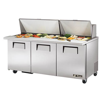 True TSSU-72-30M-B-ST-HC 72.38"W Mega Top Sandwich/Salad Unit