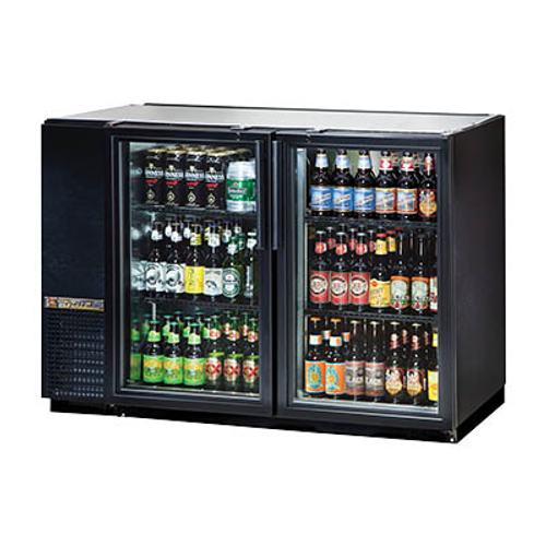 True TBB-24GAL-48G-HC-LD 47.88"W Two-Section Glass Door Back Bar Cooler