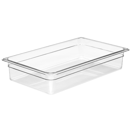 Cambro 14CW135 Camwear Full Size Clear Food Pan 4" Deep - 6/Case