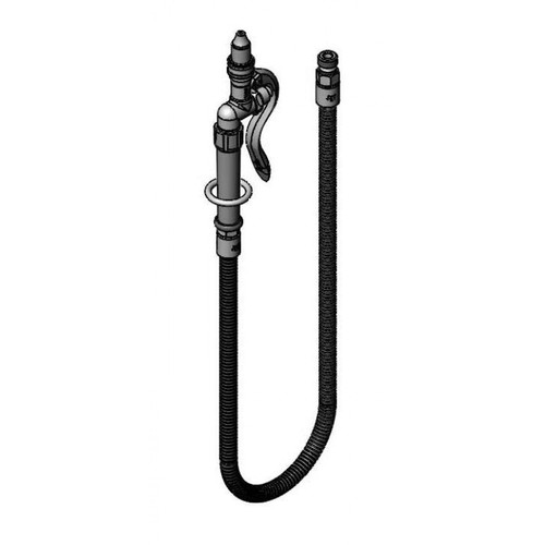 T&S Brass B-1411 Pre-Rinse Spray Assembly Quick-Connect Jet Head 1" Spray Pattern At 30" From Spray Head 1/2" Ips Male Inlet 48" Overall Length Of Unit Quick Connect Jet Head (B-1422)