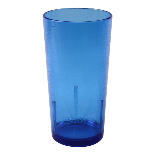 Cambro D24608 24 Oz. Sapphire Blue SAN Plastic Crackled Design Del Mar Tumbler - 36/Case