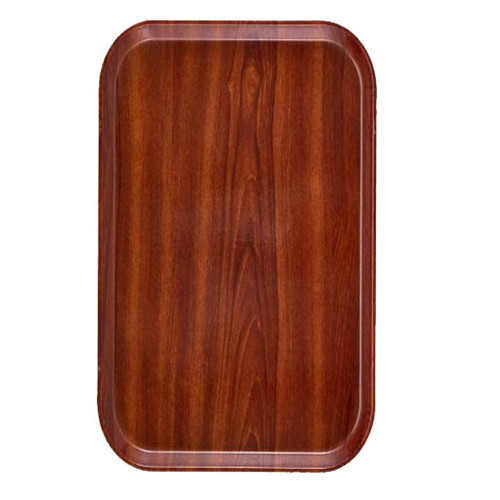 Cambro 1219D308 12" X 19" Rectangular Burma Teak Dietary Tray - 12/Case