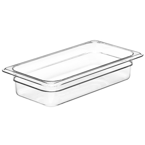 Cambro 32CW135 Camwear 1/3 Size Clear Food Pan 2-1/2" Deep - 6/Case