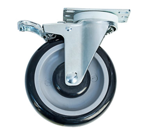 New Age C566 5" Dia Polyurethane Plate Caster