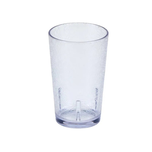 Cambro D8152 8 Oz. Clear SAN Plastic Crackled Design Del Mar Tumbler - 36/Case