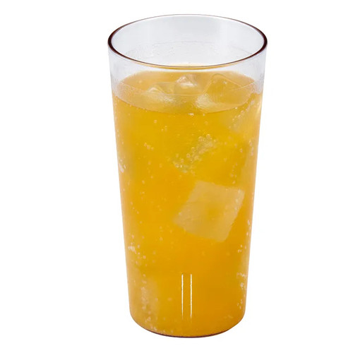 Cambro 2000P2152 22 Oz. Clear SAN Plastic Textured Exterior Colorware Tumbler - 24/Case