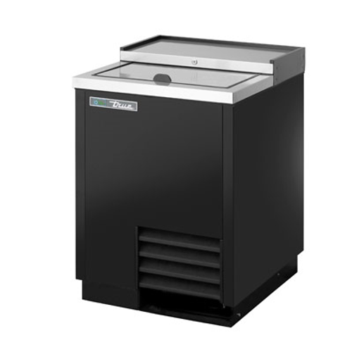 True TD-24-7-HC 24.5"W Black Flat Top Bottle Cooler - 115V