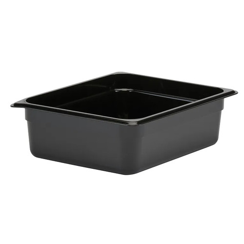 Cambro 22CW110 Camwear 1/2 Size Black Food Pan 2-1/2" Deep