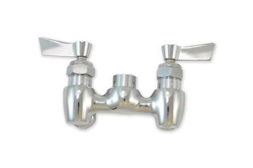 Fisher 36000 4" Centers Backsplash Mount Lever Handles Brass Control Valve