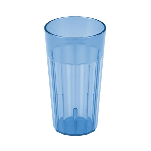 Cambro NT20401 22 Oz. Slate Blue SAN Plastic Fluted Newport Tumbler - 36/Case