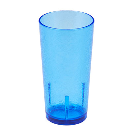 Cambro D16608 16 Oz. Sapphire Blue Crackled Design Del Mar Tumbler (Case of 36)