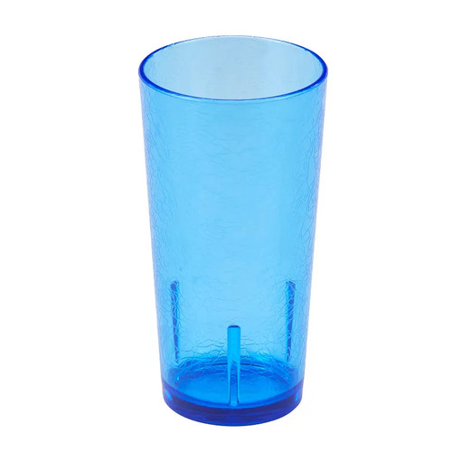 Cambro D16608 16 Oz. Sapphire Blue Crackled Design Del Mar Tumbler