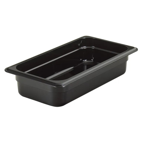 Cambro 32CW110 Camwear 1/3 Size Black Food Pan 2-1/2" Deep - 6/Case