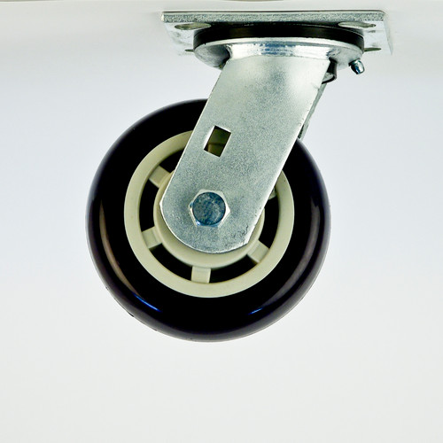 New Age C461 5" Dia Urethane Wheel Tread Swivel Plate Caster - 800 Lbs.