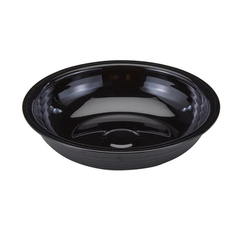 Cambro RSB6CW110 18.8 oz Black Camwear Round Ribbed Bowl - 12/Case