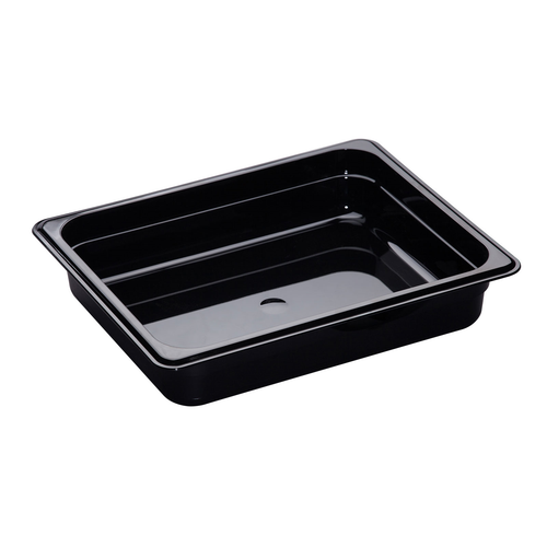 Cambro 22HP110 H-Pan 1/2 Size Black High Heat Hot Food Pan 2-1/2" Deep