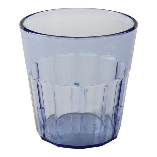 Cambro NT9401 9.3 Oz. Slate Blue SAN Plastic Fluted Newport Tumbler - 36/Case