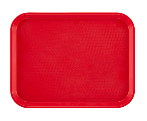 Cambro 1014FF163 10.04" Red Rectangle Fast Food Tray - 24/Case