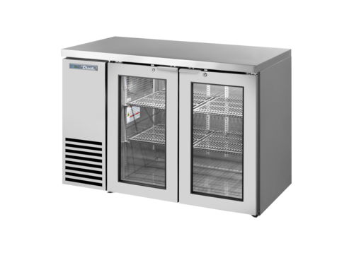 True TBB24-48-2G-Z1-SFT-S-1 49.13"W Two-Section Glass Door Back Bar Cooler
