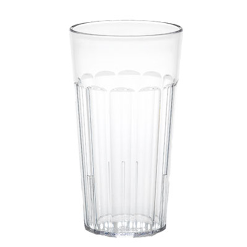 Cambro NT16152 16.4 Oz. Clear SAN Plastic Fluted Newport Tumbler - 36/Case