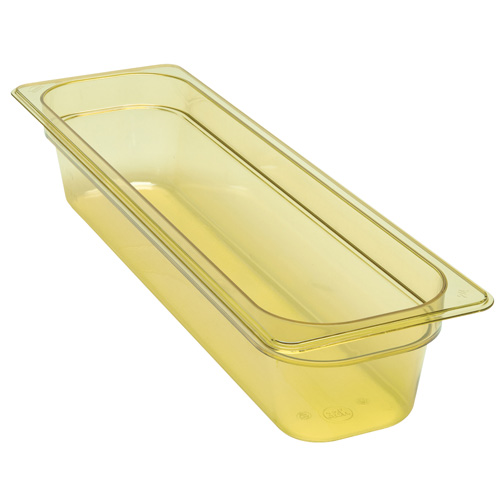 Cambro 24LPHP150 H-Pan 1/2 Size Amber High Heat Hot Food Pan 4" Deep