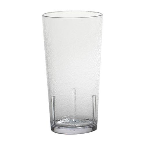 Cambro D24152 24 Oz. Clear SAN Plastic Crackled Design Del Mar Tumbler - 36/Case
