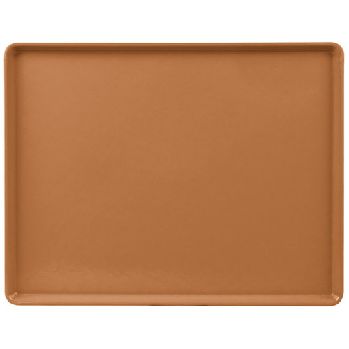 Cambro 1418D514 14" X 18" Rectangular Earthen Gold Dietary Tray - 12/Case