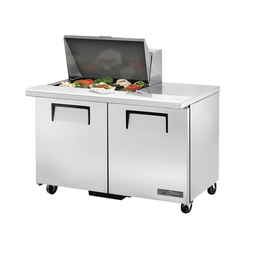 True TSSU-48-12M-B-HC 48.38" W Two-Section Two Door Mega Top Sandwich/Salad Unit
