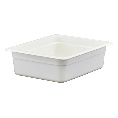 Cambro 24CW148 Camwear 1/2 Size White Food Pan 4" Deep