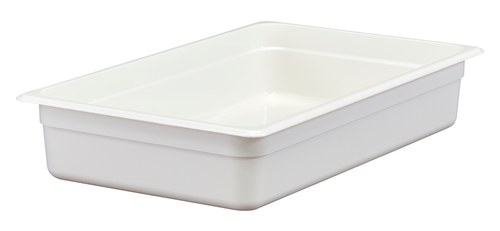 Cambro 14CW148 Camwear Full Size White Food Pan 4" Deep