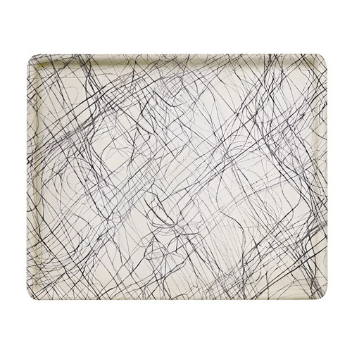 Cambro 1216D277 12" X 16" Rectangular Swirl Gray Dietary Tray - 12/Case