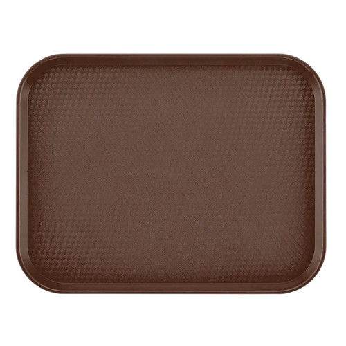 Cambro 1418FF167 13.81" Red Rectangle Fast Food Tray - 12/Case