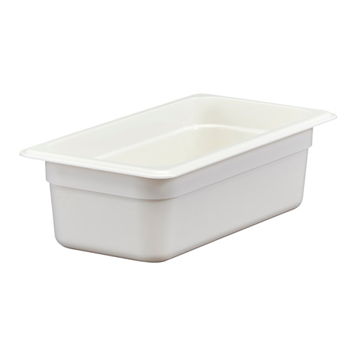 Cambro 34CW148 Camwear 1/3 Size White Food Pan 4" Deep - 6/Case