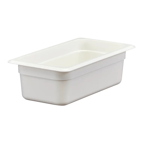 Cambro 34CW148 Camwear 1/3 Size White Food Pan 4" Deep - 6/Case