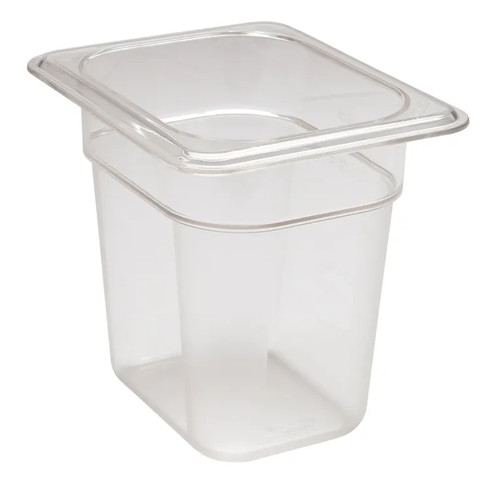Cambro 86CW135 Camwear 1/8 Size Clear Food Pan 6" Deep - 6/Case