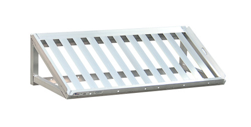 New Age 97102 Shelf Wall-Mounted 48"W Extruded Aluminum T-Bar With 1-3/4" Spacing Slanted 600 Lb. Capacity