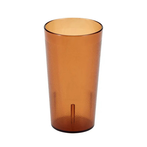 Cambro 1600P153 16.4 Oz. Amber SAN Plastic Textured Exterior Colorware Tumbler - 72/Case