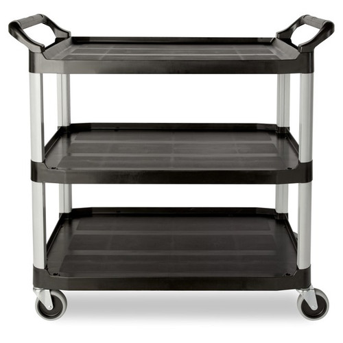 Rubbermaid FG409100BLA Utility Cart 100 Lb. Capacity Per Shelf Open Sided