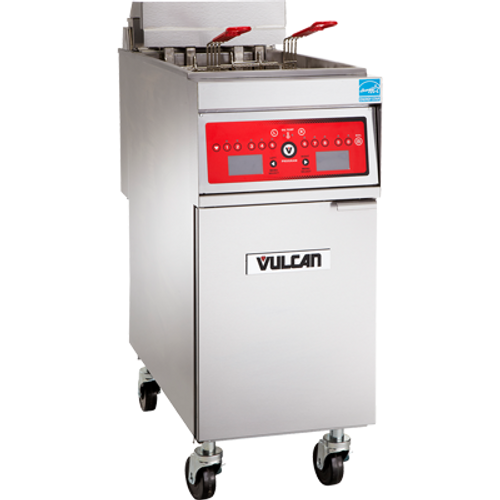 Vulcan 1ER85D-E 85 lb Electric Floor Fryer With Digital Controls - 208 Volts