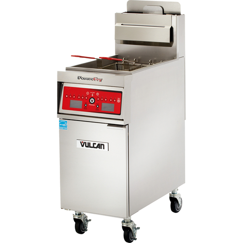 Vulcan 1VK65AF 70 Lbs. Stainless Steel Natural Gas PowerFry5 Fryer - 80,000 BTU