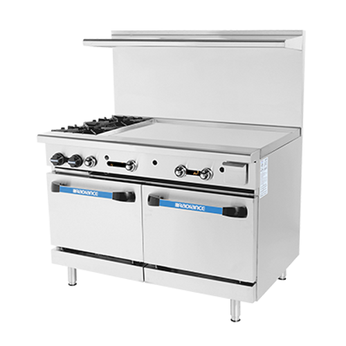 Turbo Air TARG-2B36G-NG 48" Natural Gas Radiance Restaurant Range - 193,000 BTU