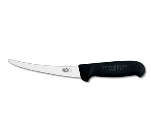 Victorinox Swiss Army 5.6603.15Round 6" Black Curved Boning Knife with Fibrox Pro Handle