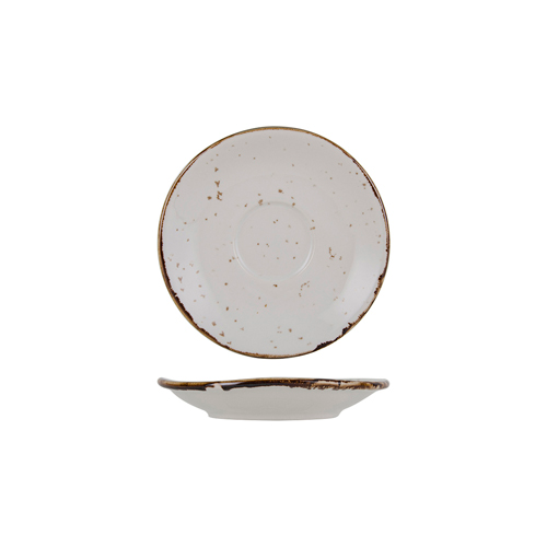 Tuxton GGA-086 5" Porcelain Agave Round Espresso Saucer (2 Dozen Per Case)